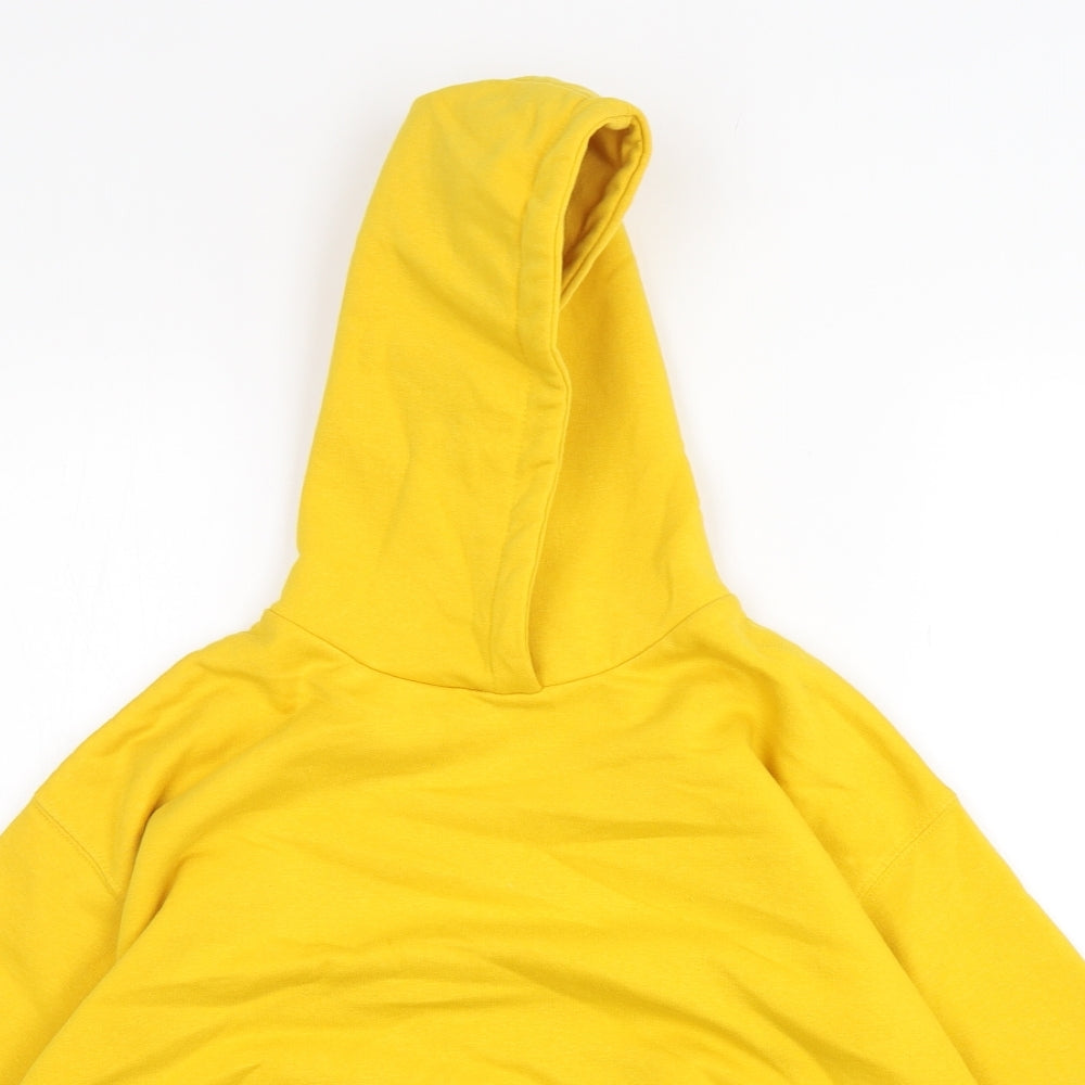 Zara Girls Yellow  Cotton Pullover Hoodie Size 11-12 Years
