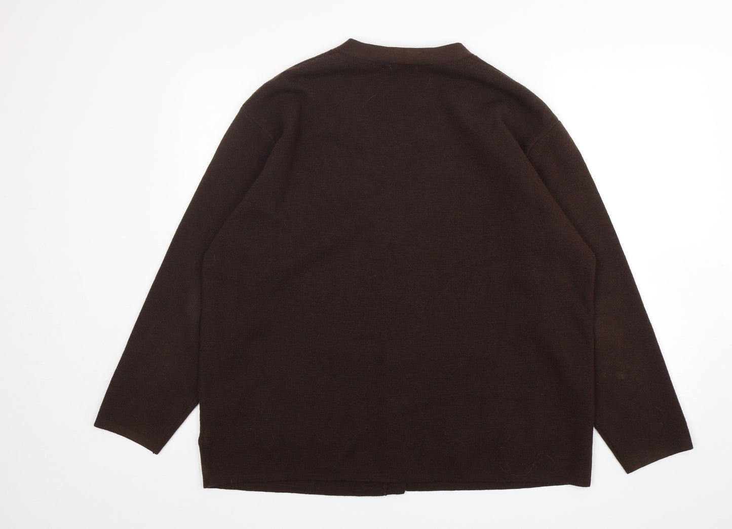 Damart Womens Brown V-Neck  Acrylic Cardigan Jumper Size 22