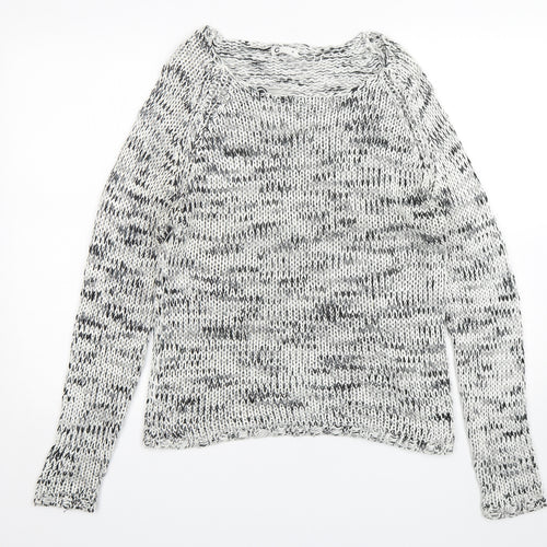 Cubus Womens Grey Round Neck  Acrylic Pullover Jumper Size M
