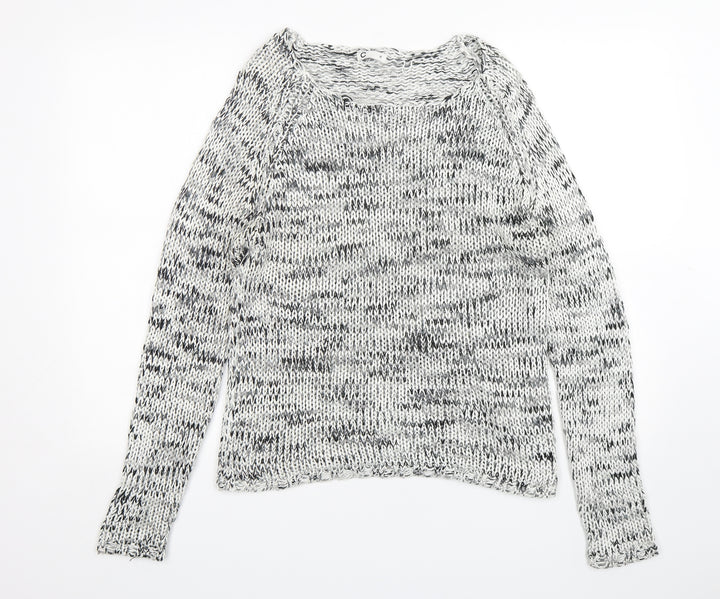 Cubus Womens Grey Round Neck Acrylic Pullover Jumper Size M