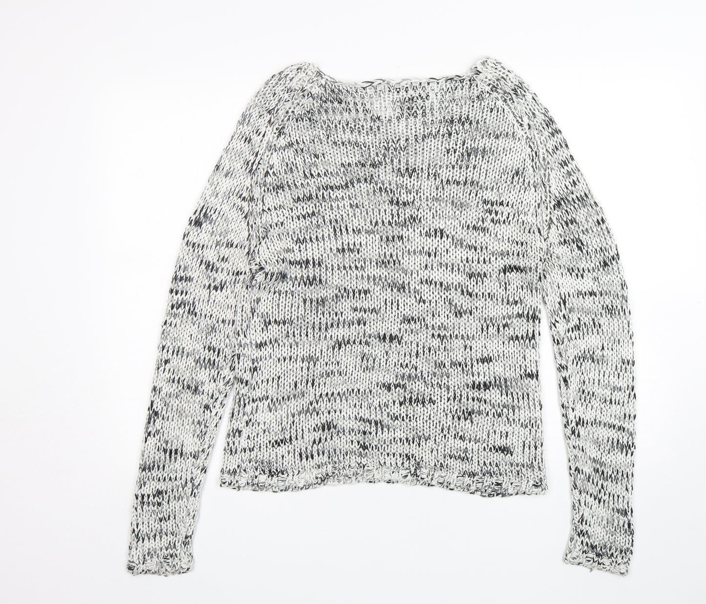 Cubus Womens Grey Round Neck  Acrylic Pullover Jumper Size M