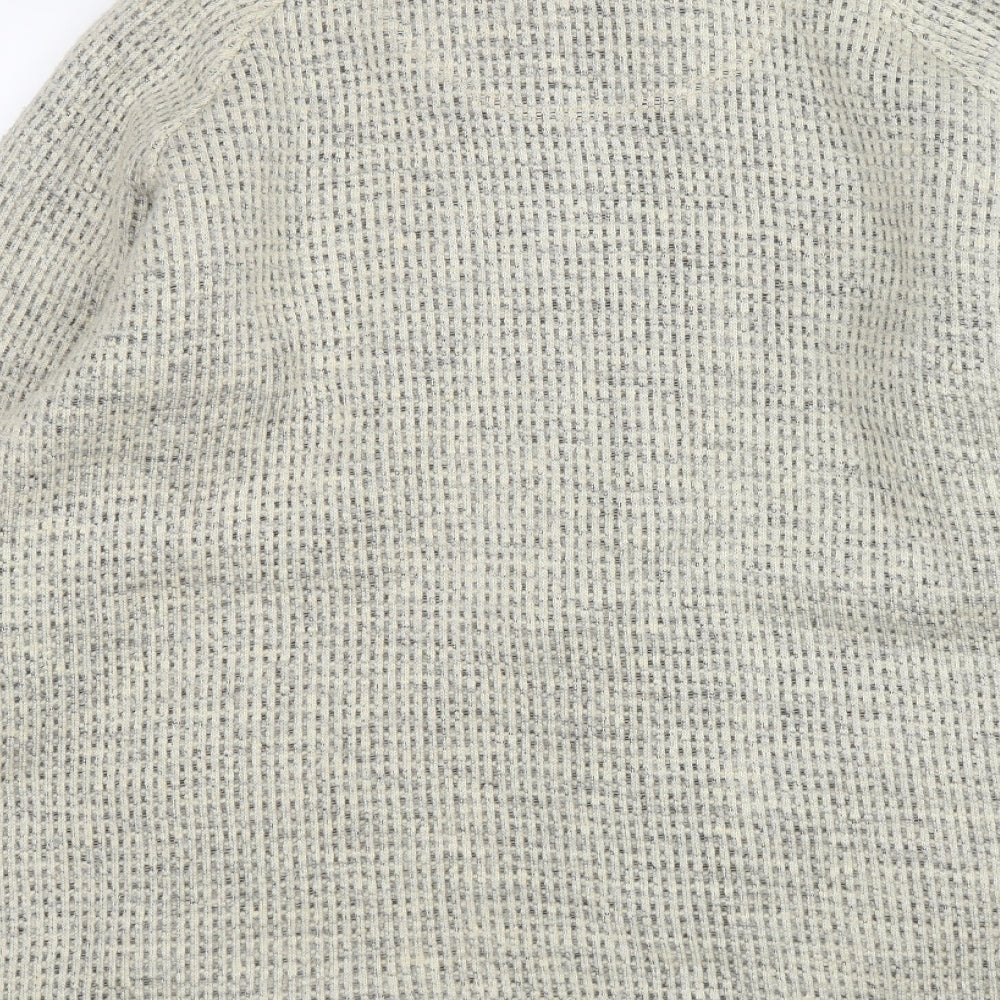Weird Fish  Mens Beige  Acrylic Full Zip Sweatshirt Size 2XL
