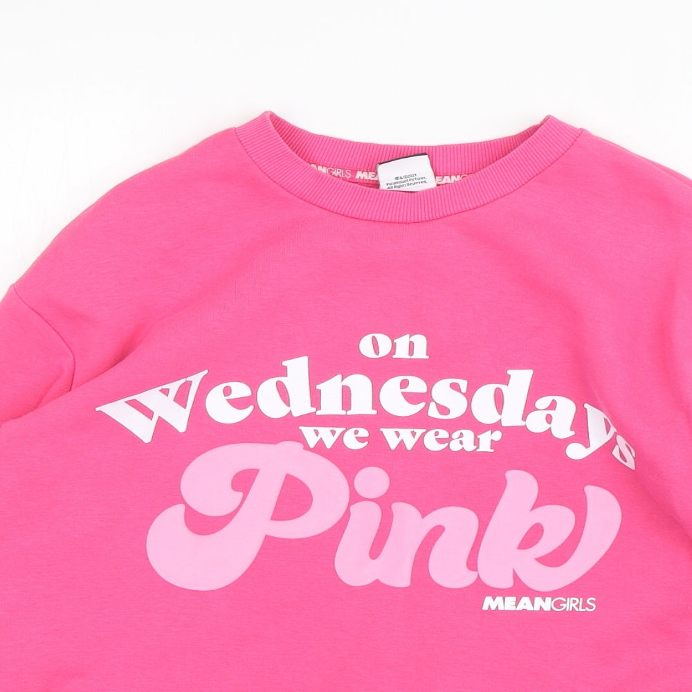 George Womens Pink  Cotton Pullover Sweatshirt Size 8   - Mean Girls