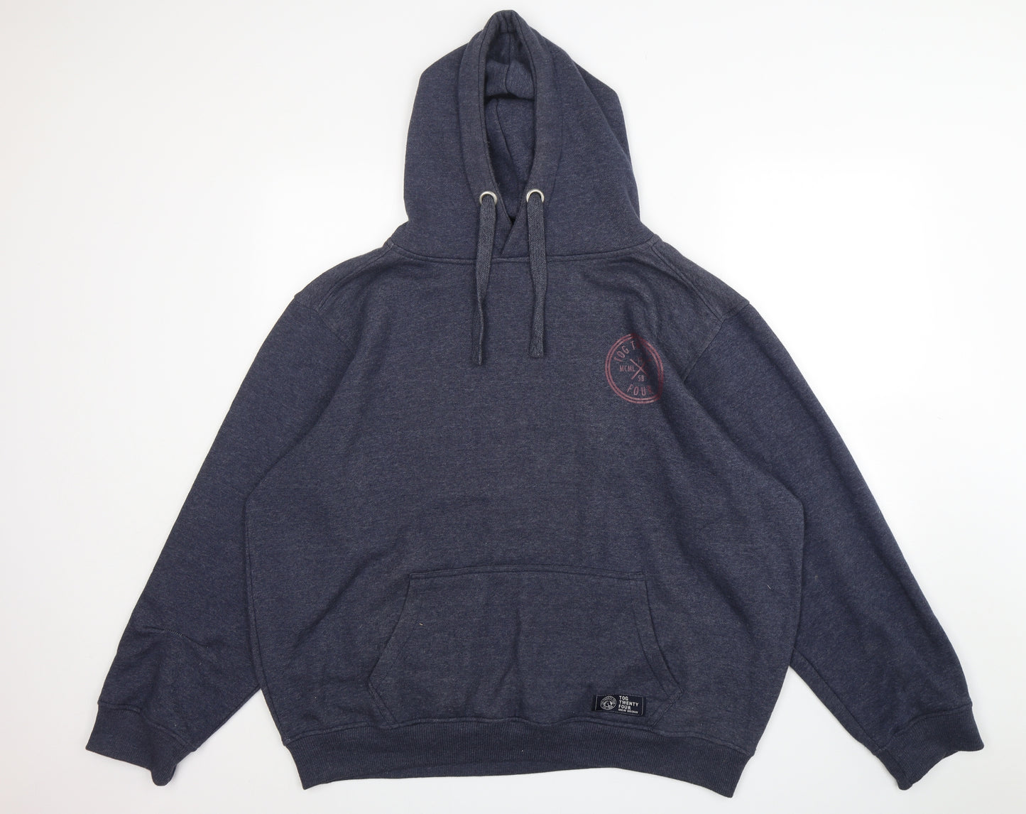 TOG 24 Mens Blue  Cotton Pullover Hoodie Size 2XL