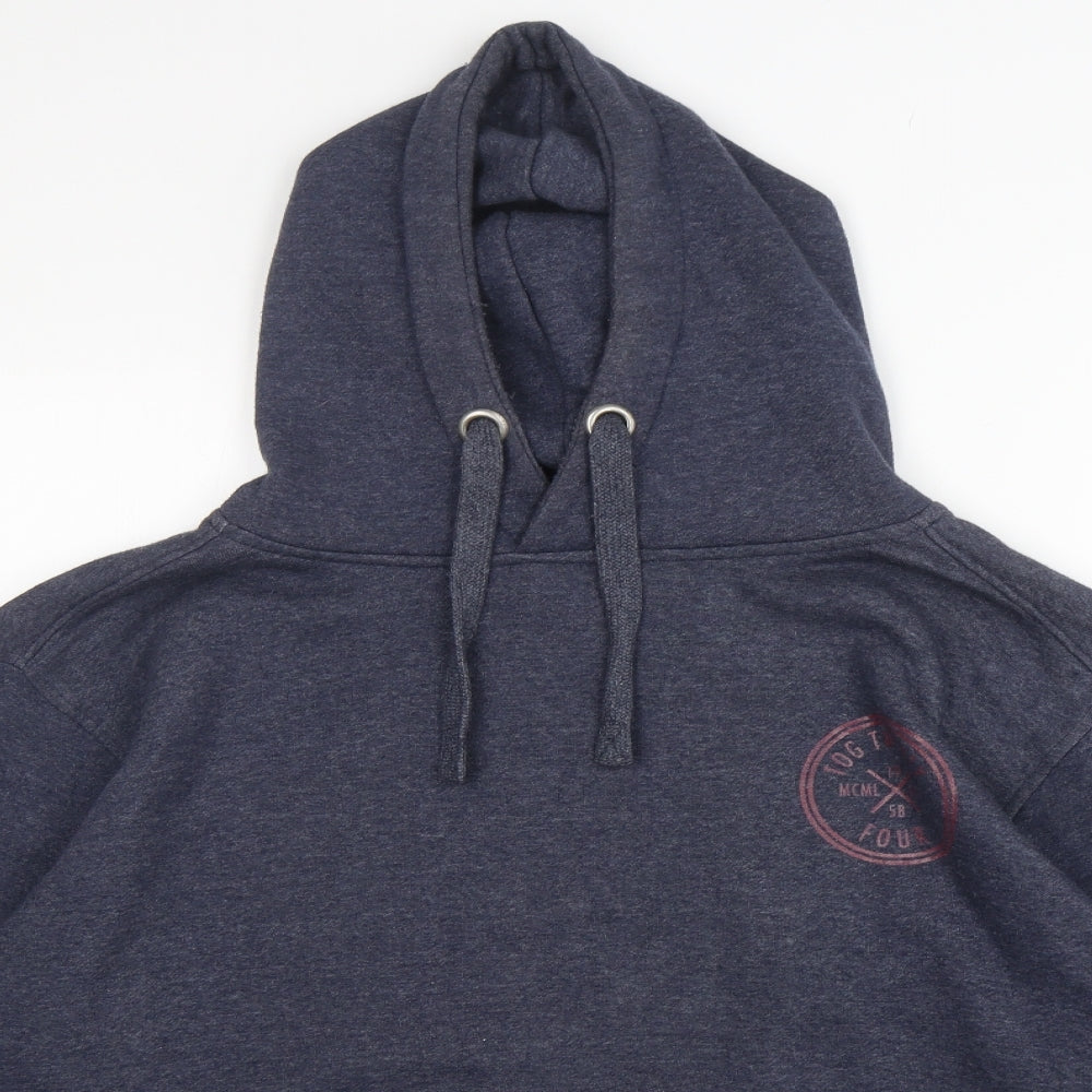 TOG 24 Mens Blue  Cotton Pullover Hoodie Size 2XL