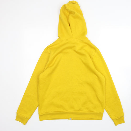 Papaya Womens Yellow  Cotton Full Zip Hoodie Size M