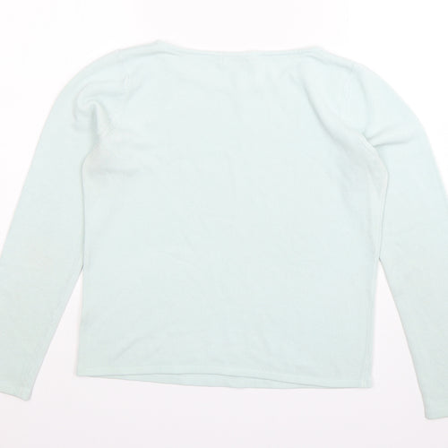 George Womens Green Round Neck  Acrylic Pullover Jumper Size 12