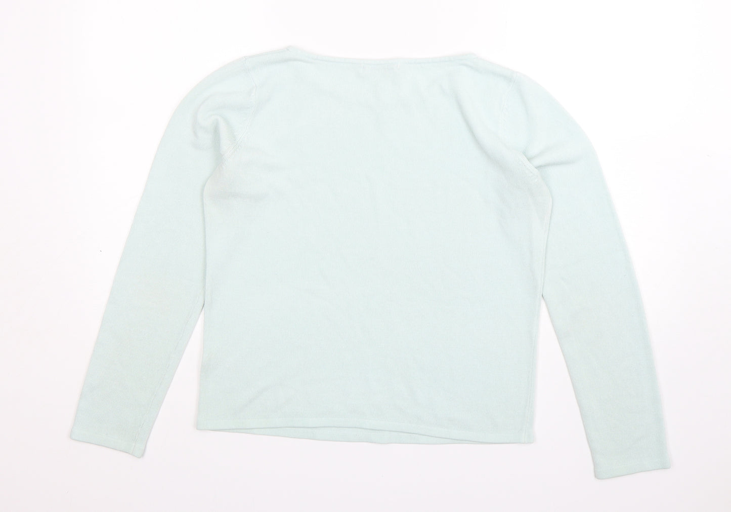 George Womens Green Round Neck  Acrylic Pullover Jumper Size 12
