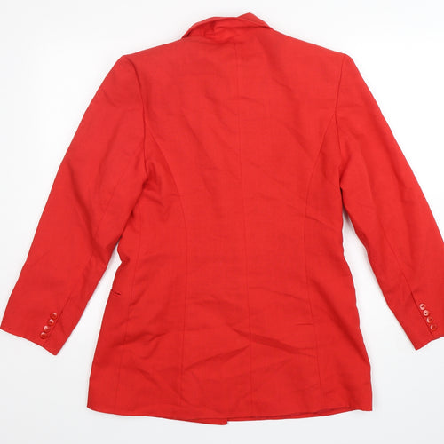 Etam Womens Red  Polyester Jacket Blazer Size 12