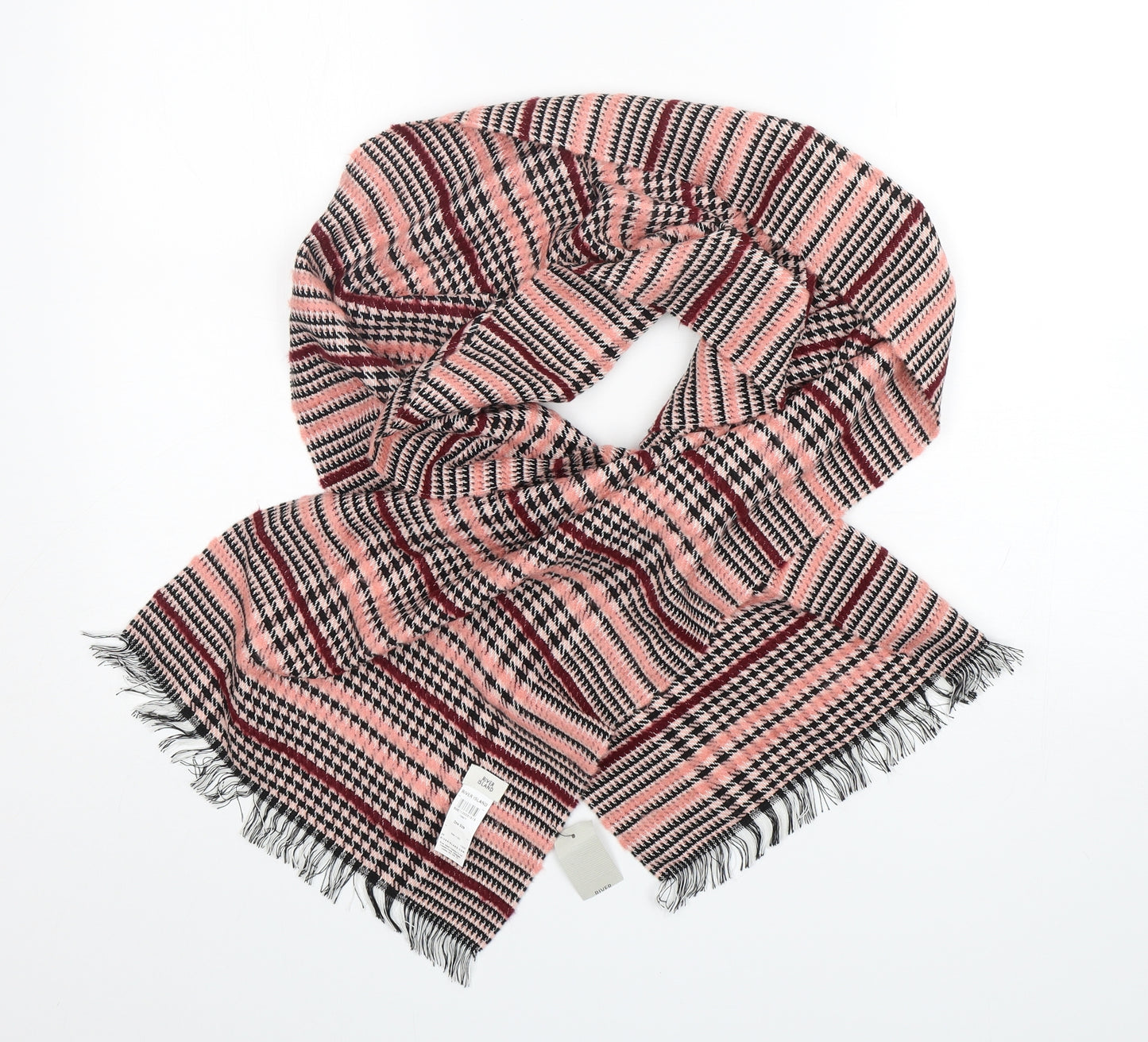 River Island  Womens Multicoloured Houndstooth Acrylic  Scarf