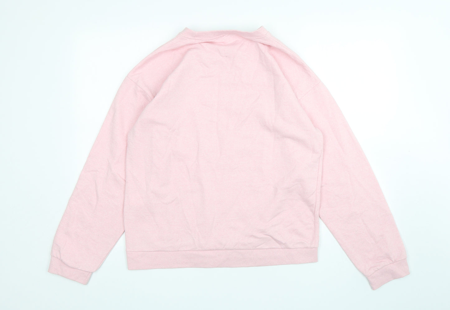 I SAW IT FIRST Womens Pink  Cotton Pullover Sweatshirt Size S