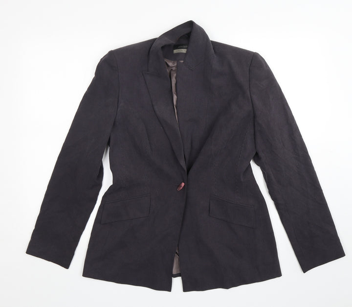 Principles Womens Grey Polyester Jacket Blazer Size 12