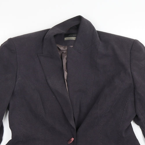 Principles Womens Grey  Polyester Jacket Blazer Size 12