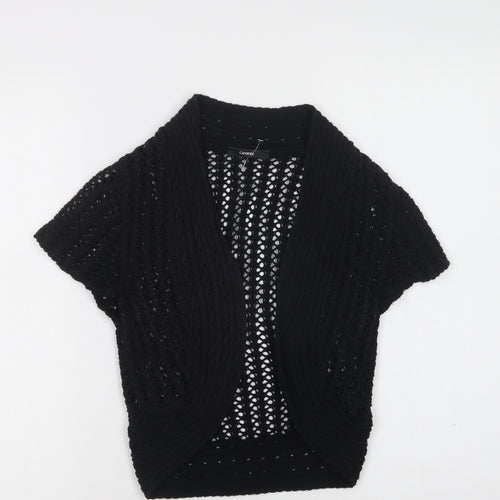 George Womens Black V-Neck  Acrylic Shrug Jumper Size 10