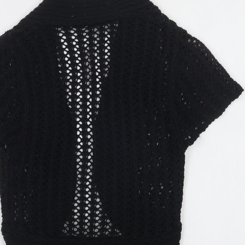 George Womens Black V-Neck  Acrylic Shrug Jumper Size 10