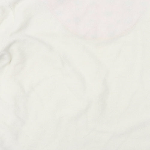E-vie Womens Ivory Solid Polyester Top Pyjama Top Size 12
