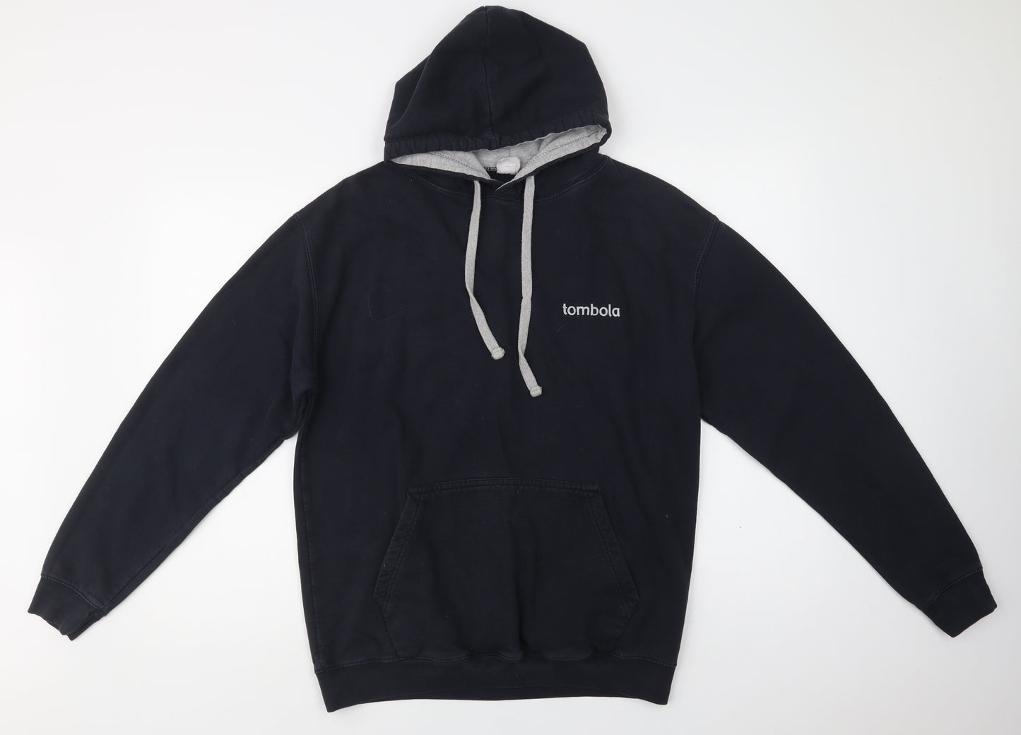 Awdis Mens Blue  Cotton Pullover Hoodie Size L