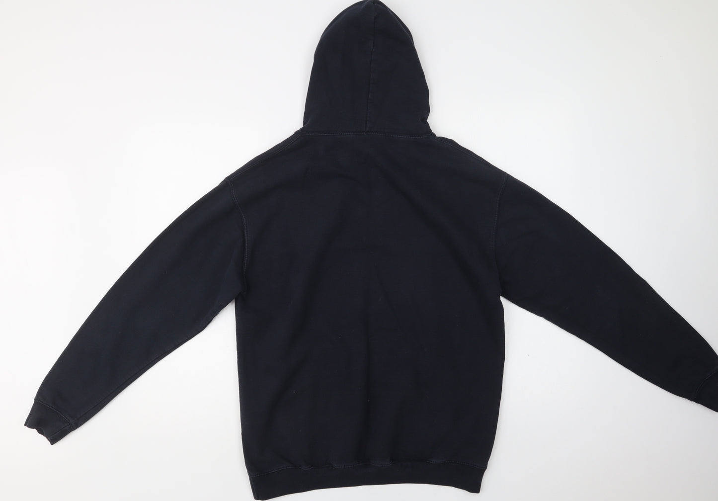 Awdis Mens Blue  Cotton Pullover Hoodie Size L