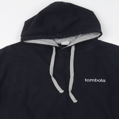 Awdis Mens Blue  Cotton Pullover Hoodie Size L