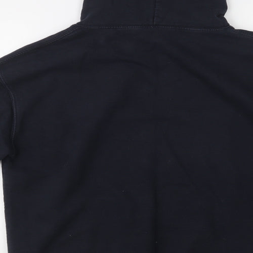 Awdis Mens Blue  Cotton Pullover Hoodie Size L