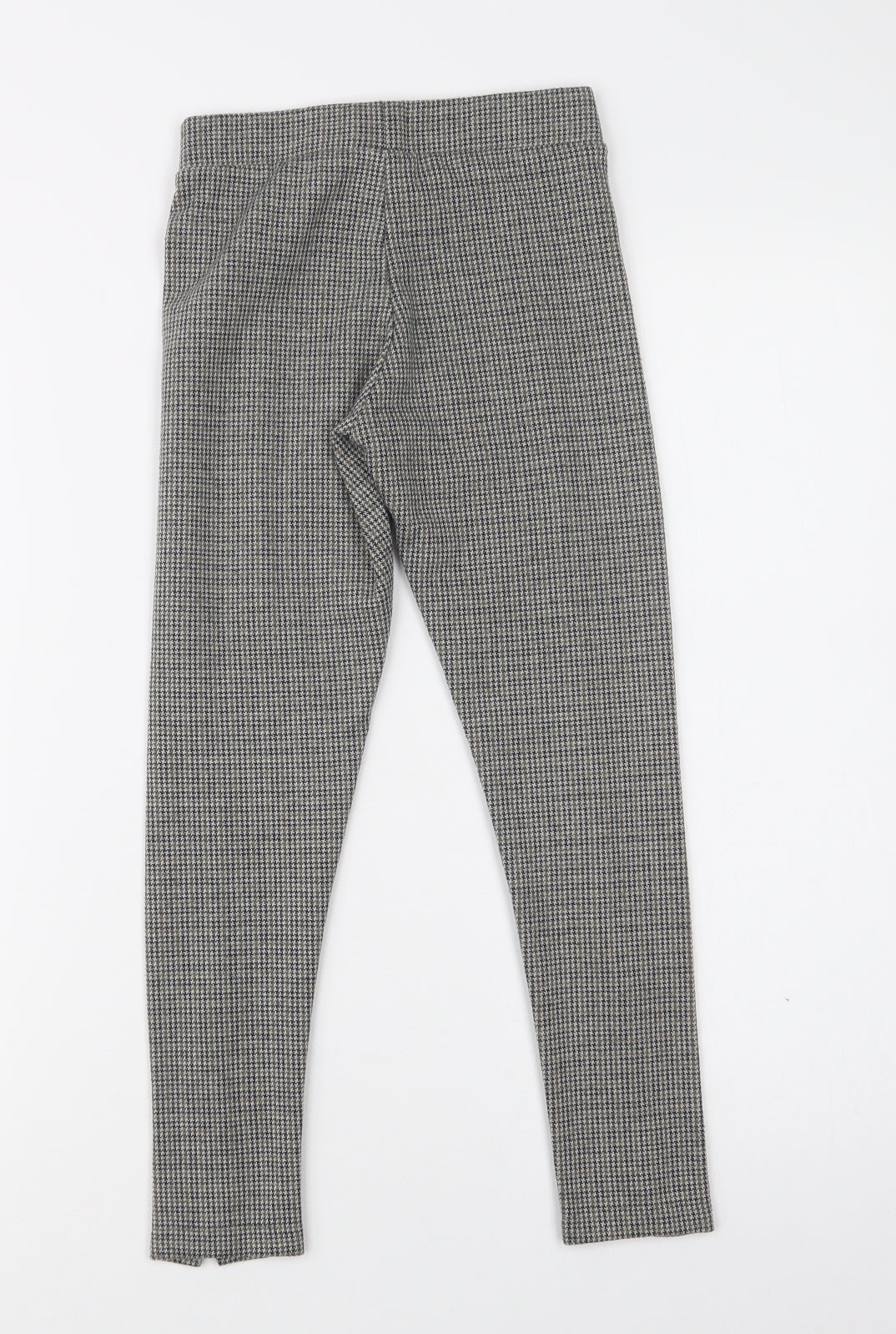 Zara Girls Grey Check  Jegging Trousers Size 9 Years  Regular