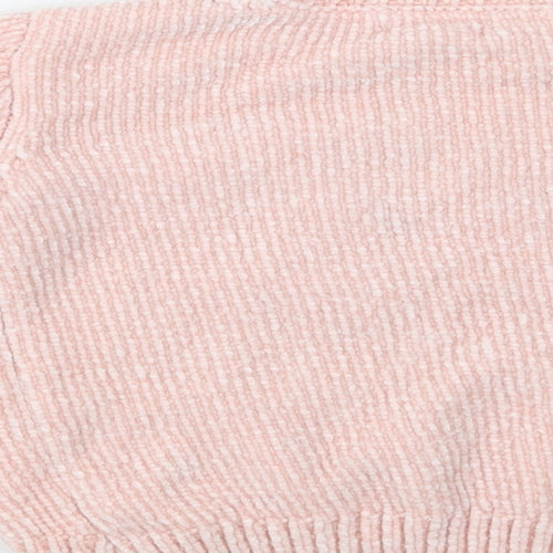 Primark Girls Pink Crew Neck  Polyester Pullover Jumper Size 6 Years   - Unicorn