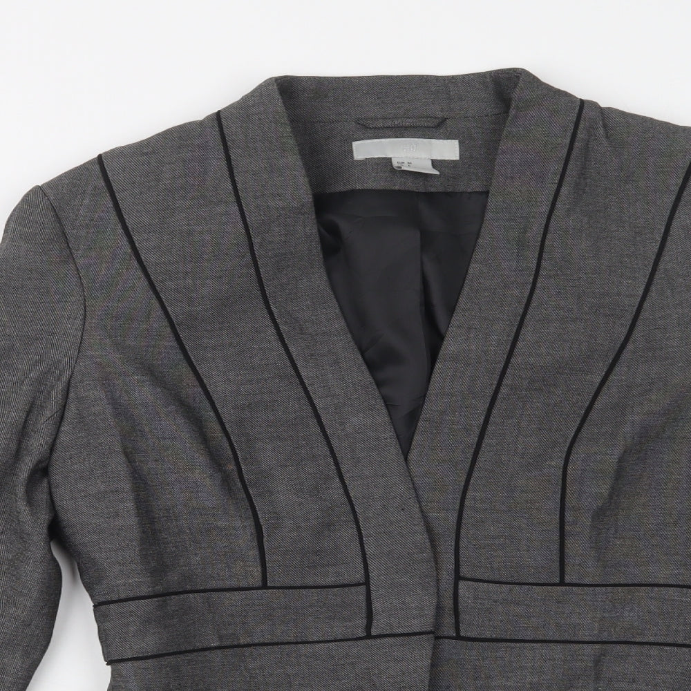 H&M Womens Grey   Jacket Blazer Size 8