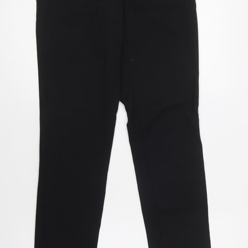 H&M Womens Black  Polyester Dress Pants Trousers Size 6 L32 in Regular Hook & Loop