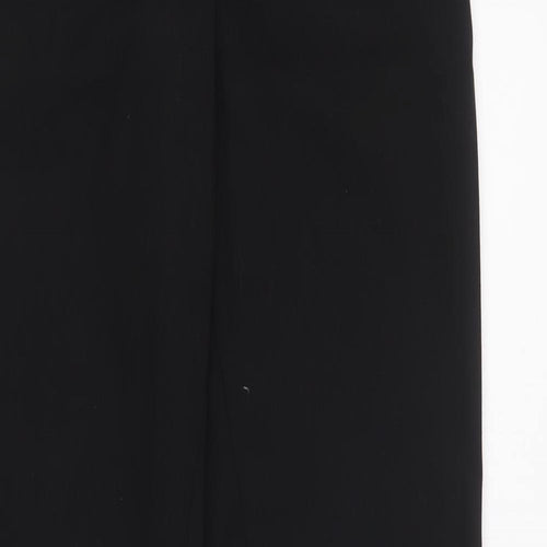 H&M Womens Black  Polyester Dress Pants Trousers Size 6 L32 in Regular Hook & Loop