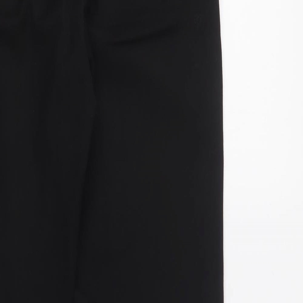 H&M Womens Black  Polyester Dress Pants Trousers Size 6 L32 in Regular Hook & Loop