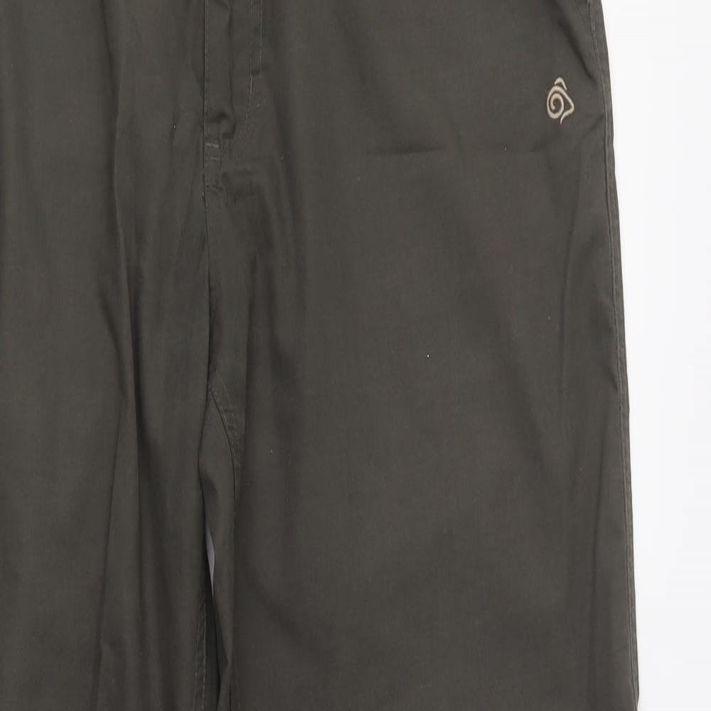 Craghoppers Mens Green  Polyester Cargo Trousers Size 32 L32 in Regular Button