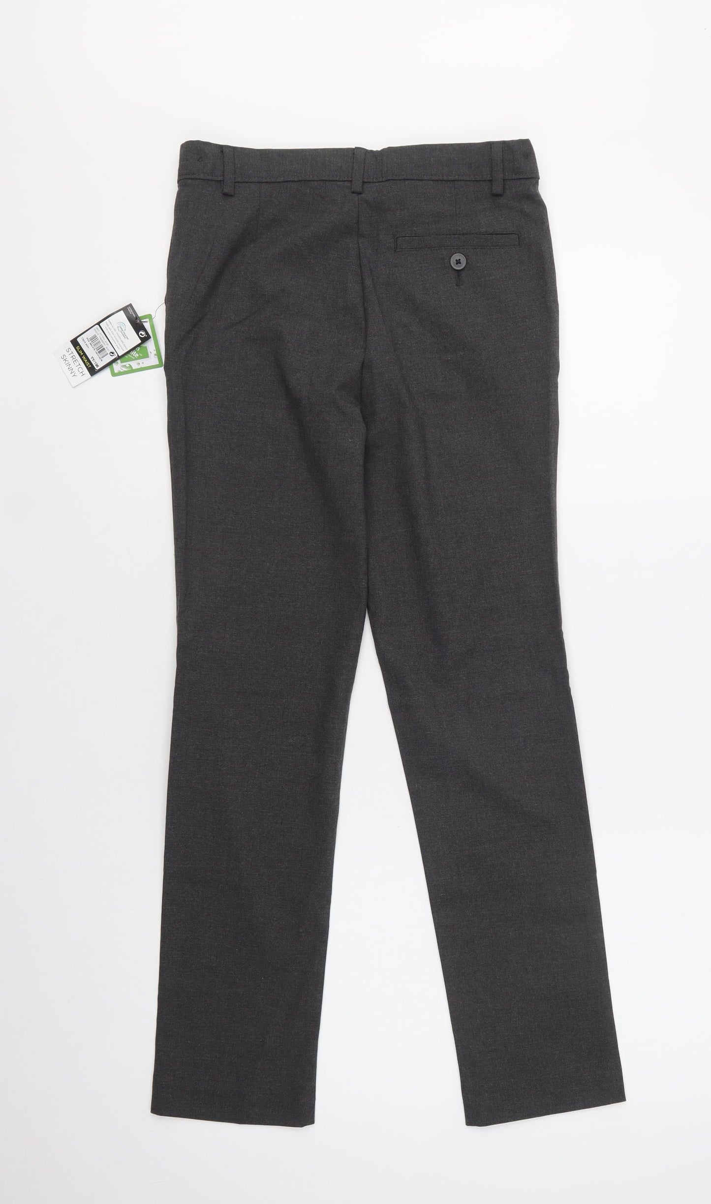 NEXT Girls Grey  Polyester Dress Pants Trousers Size 13 Years  Regular Hook & Loop - School Wear
