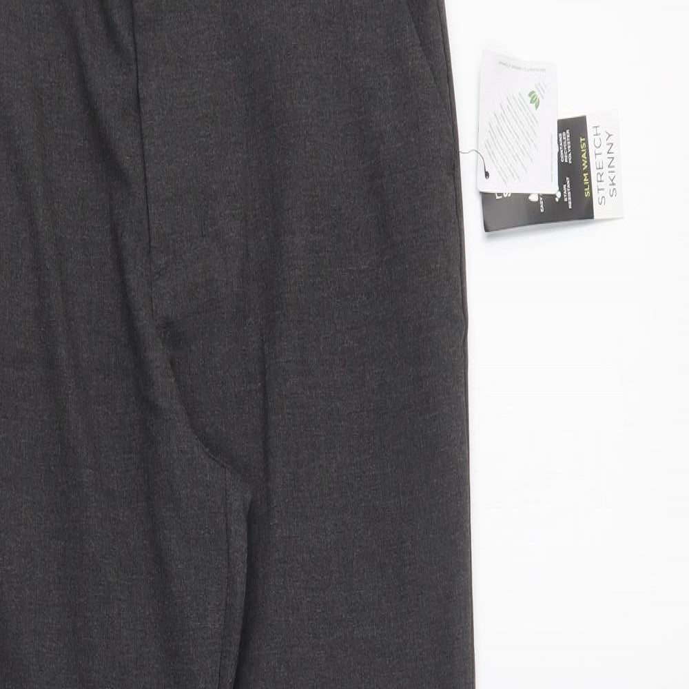 NEXT Girls Grey  Polyester Dress Pants Trousers Size 13 Years  Regular Hook & Loop - School Wear