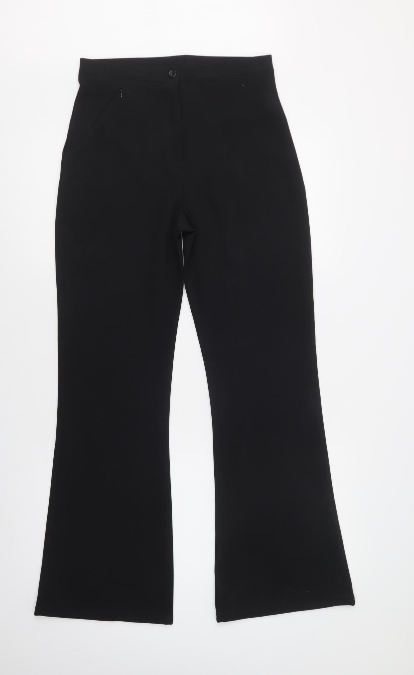 Preworn Girls Black  Polyester Dress Pants Trousers Size 15-16 Years  Regular Button - School Wear