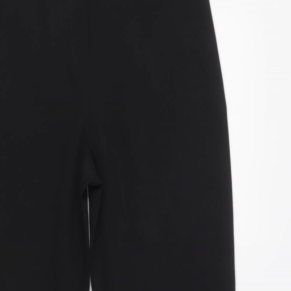 Preworn Girls Black  Polyester Dress Pants Trousers Size 15-16 Years  Regular Button - School Wear