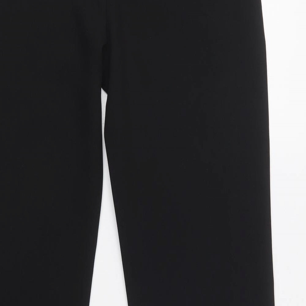 Preworn Girls Black  Polyester Dress Pants Trousers Size 15-16 Years  Regular Button - School Wear