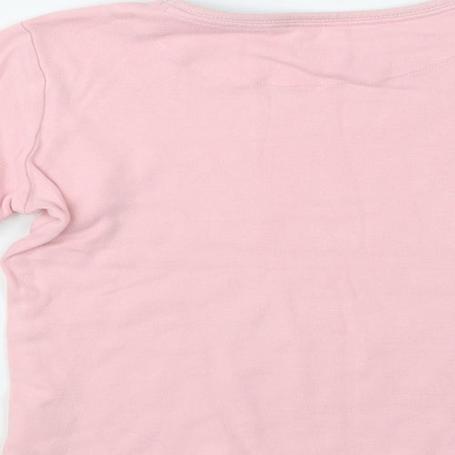 John Lewis Girls Pink  Cotton Basic Blouse Size 9 Years Crew Neck