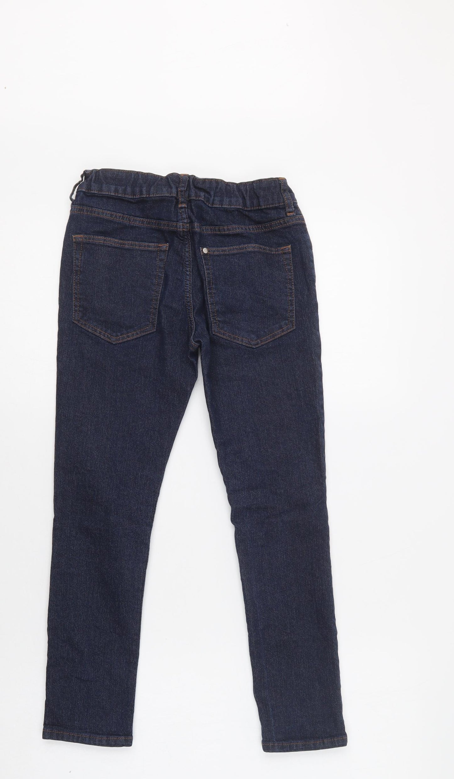 H&M Girls Blue  Cotton Skinny Jeans Size 9-10 Years  Regular Button