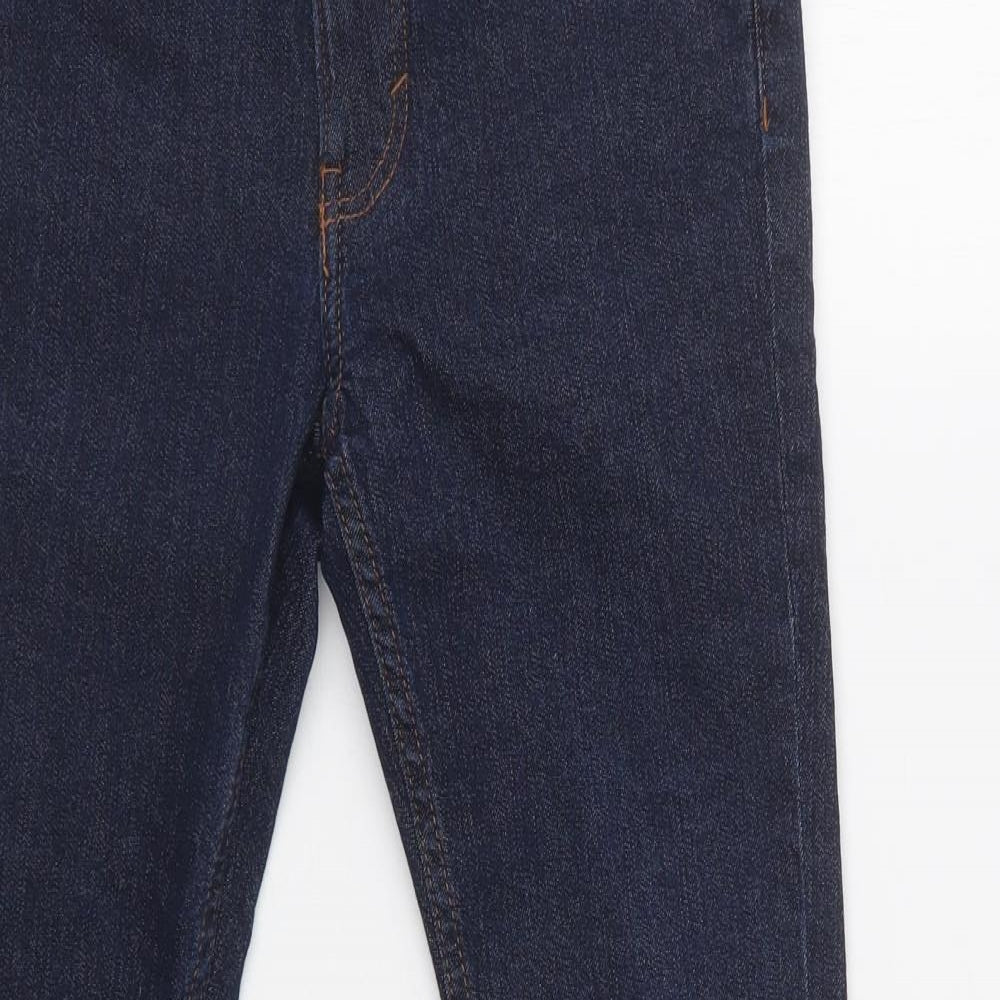H&M Girls Blue  Cotton Skinny Jeans Size 9-10 Years  Regular Button