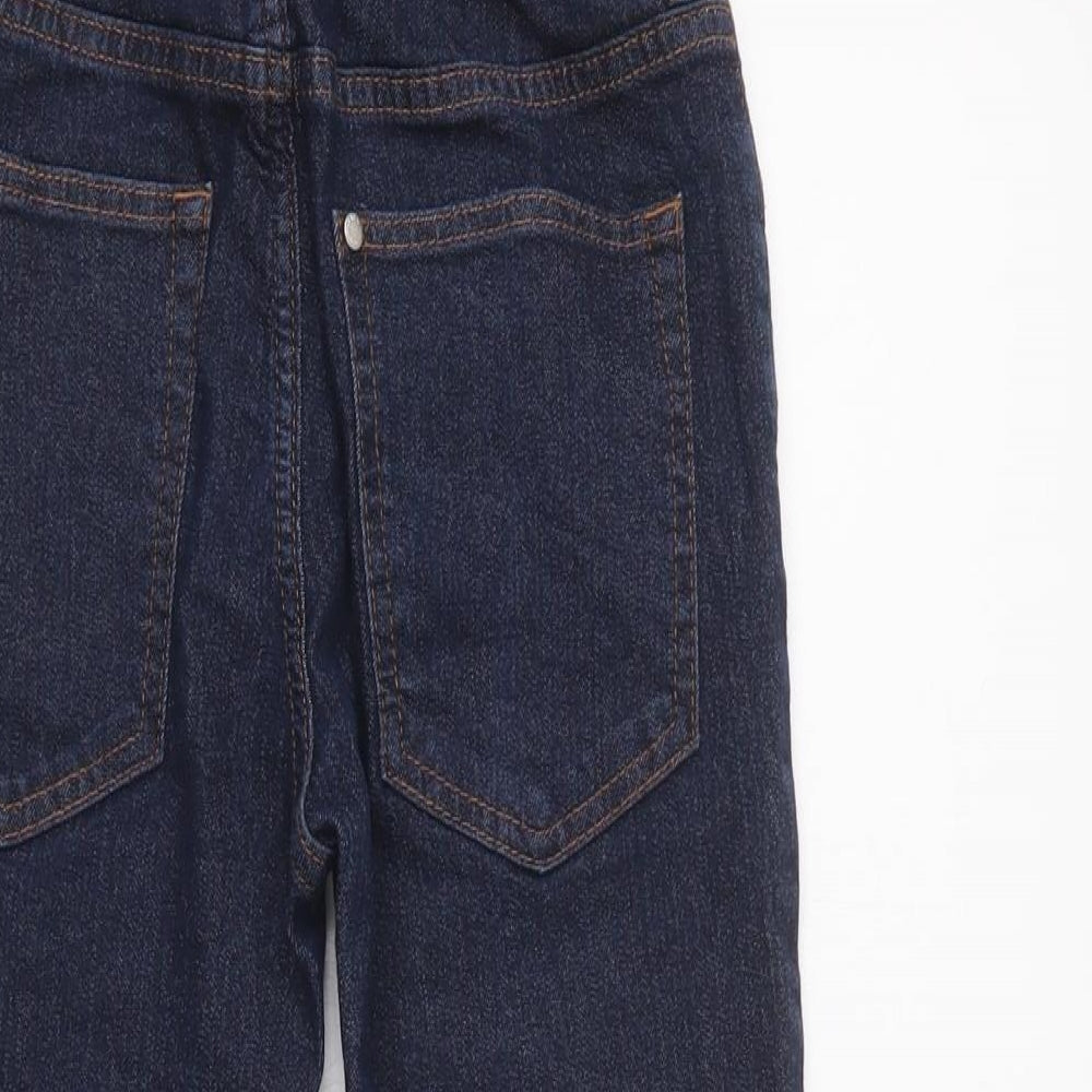 H&M Girls Blue  Cotton Skinny Jeans Size 9-10 Years  Regular Button