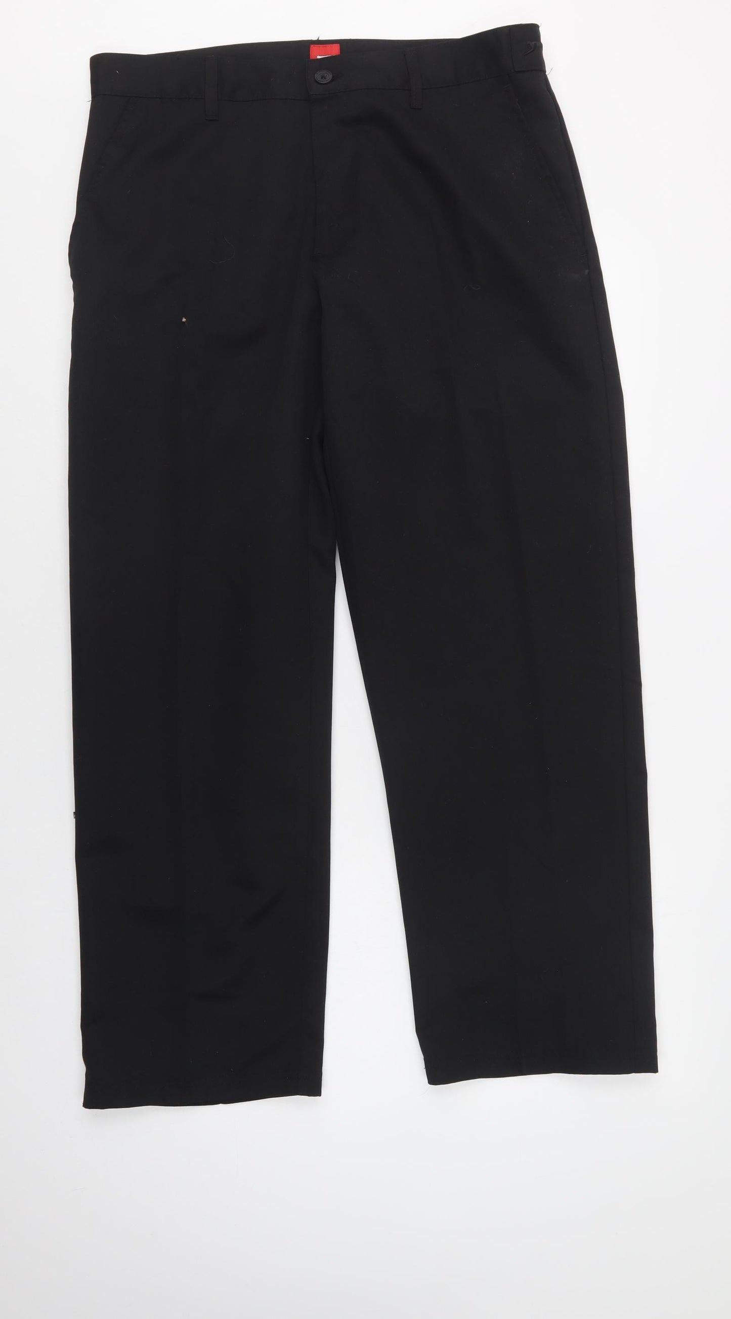 Slazenger Mens Black  Polyester Dress Pants Trousers Size 34 L29 in Regular Button