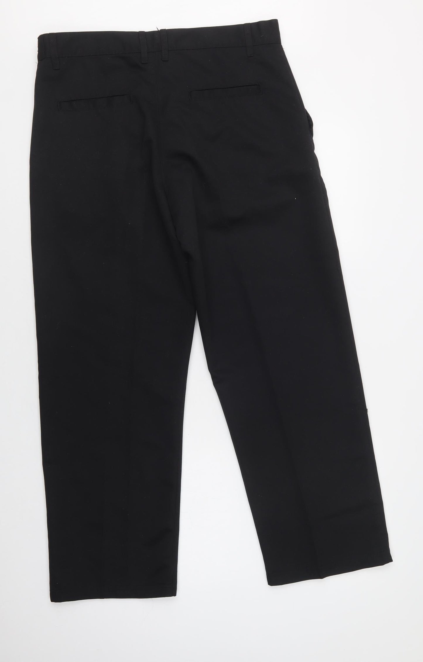 Slazenger Mens Black  Polyester Dress Pants Trousers Size 34 L29 in Regular Button