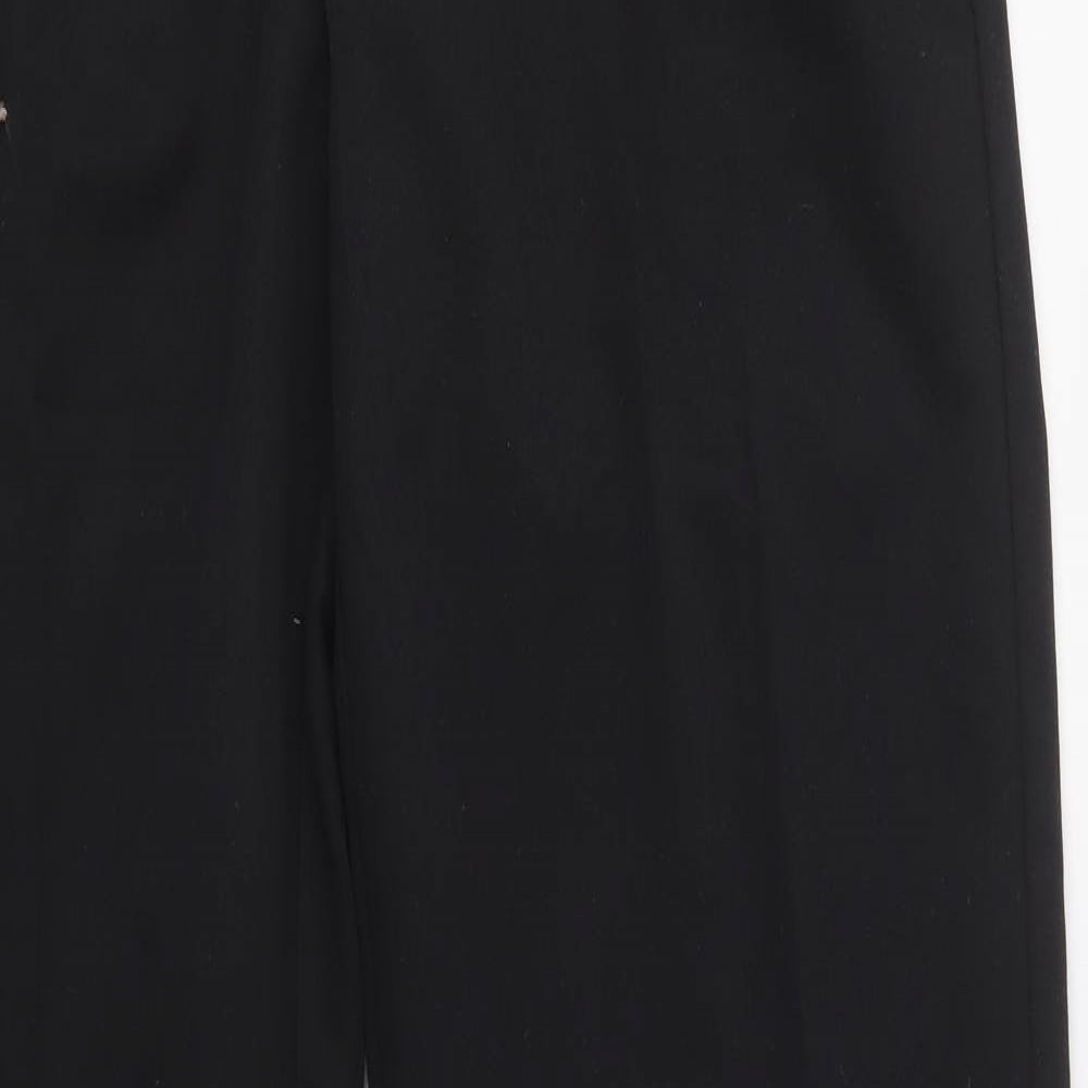Slazenger Mens Black  Polyester Dress Pants Trousers Size 34 L29 in Regular Button