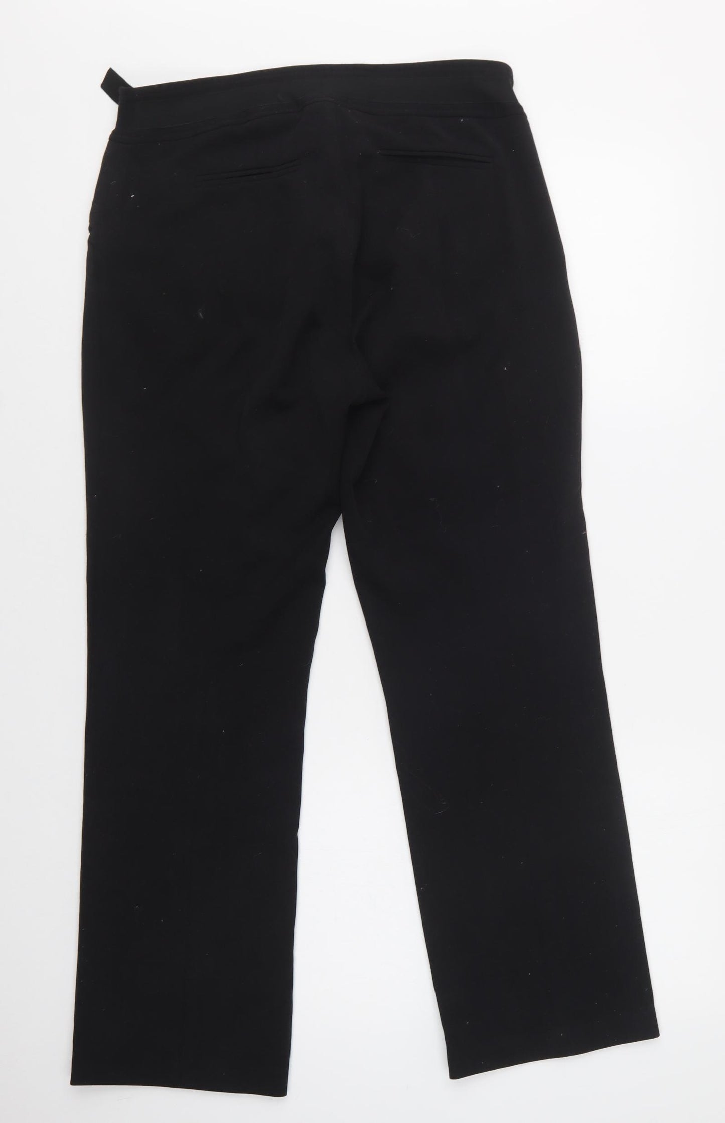 Eva & Claudi Womens Black  Polyester Dress Pants Trousers Size 30 L29 in Regular Hook & Loop