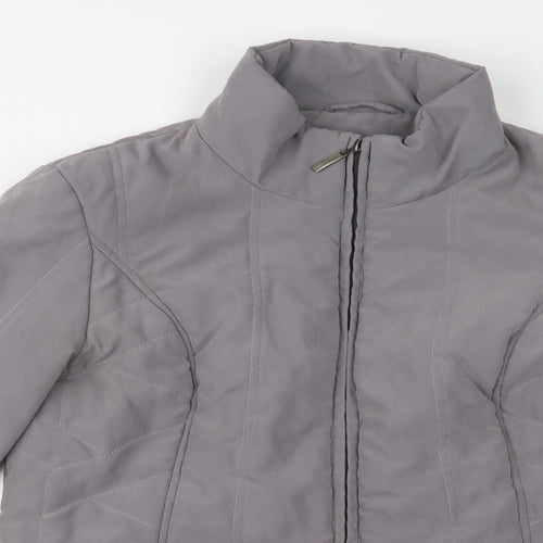 Authentic Womens Grey   Quilted Jacket Size M  Zip