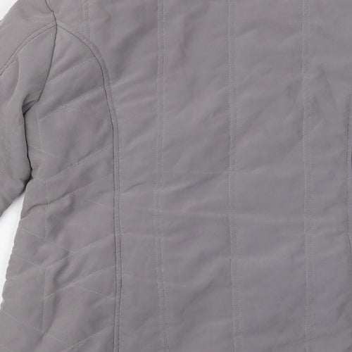 Authentic Womens Grey   Quilted Jacket Size M  Zip