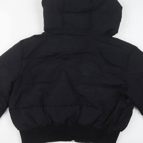 Boohoo Womens Black   Puffer Jacket Jacket Size 10  Zip