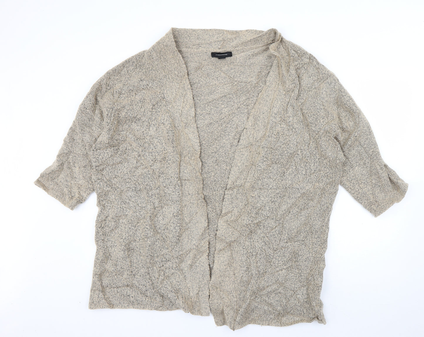 Atmosphere Womens Beige V-Neck  Acrylic Cardigan Jumper Size M