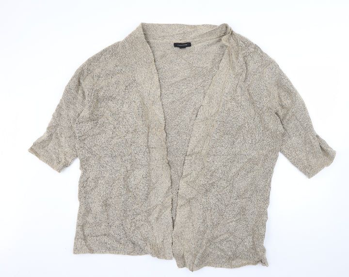 Atmosphere Womens Beige V-Neck  Acrylic Cardigan Jumper Size M