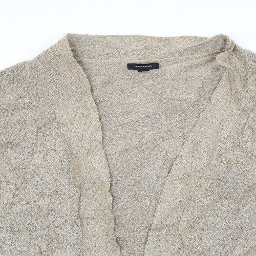 Atmosphere Womens Beige V-Neck  Acrylic Cardigan Jumper Size M